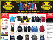 Tablet Screenshot of a1apparel.com.au